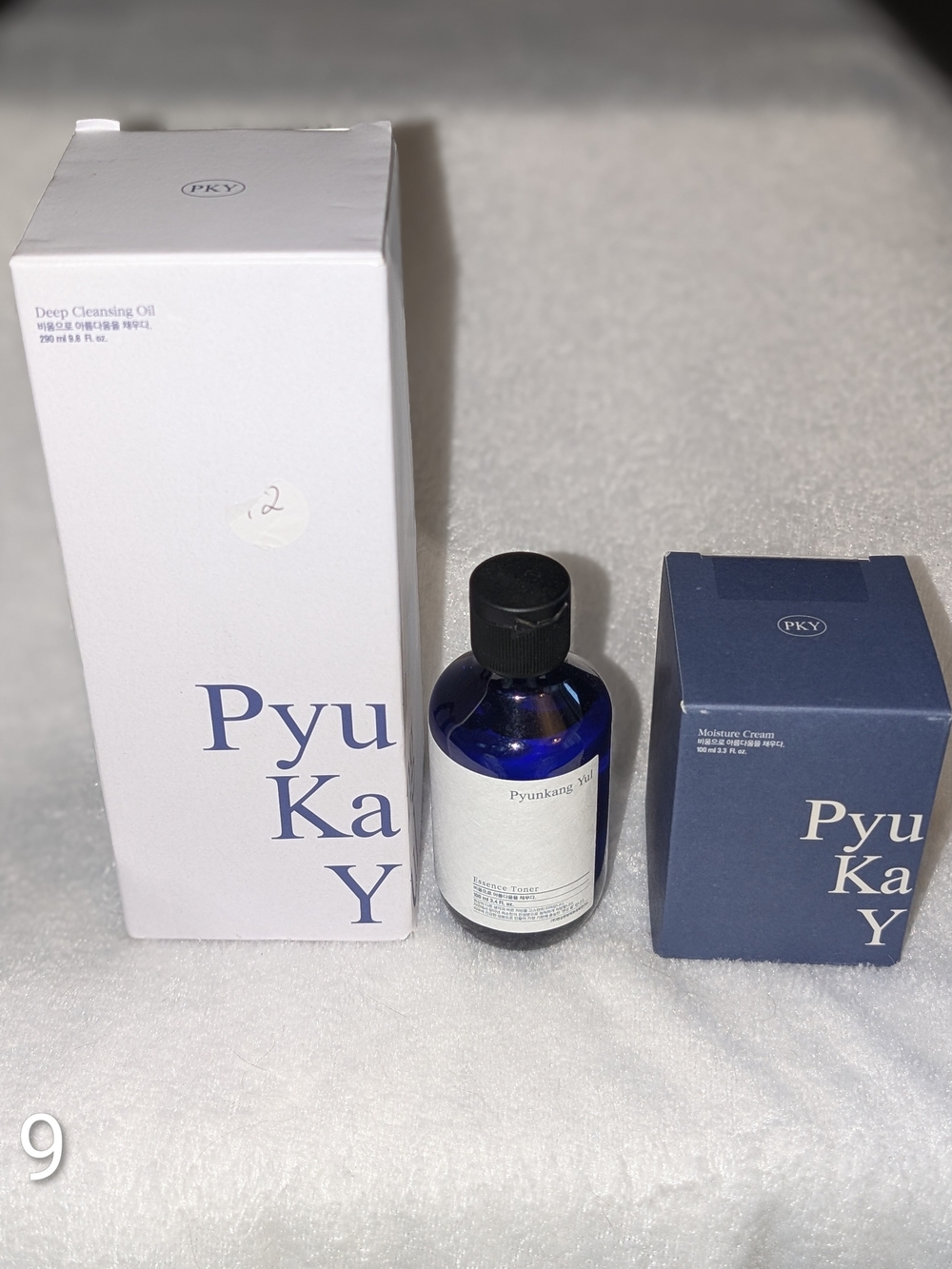 Pyunkang Yul deep cleansing oil, moisture cream, & essence toner